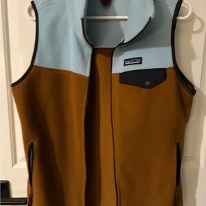 Patagonia Blue and Brown Fleece Jacket